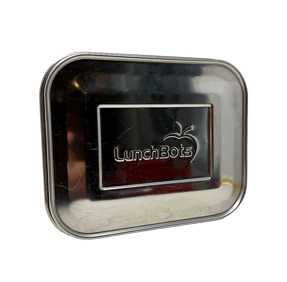 LunchBots Stainless Steel Bento Lunch Box Container 6x5x2.75 Preowned